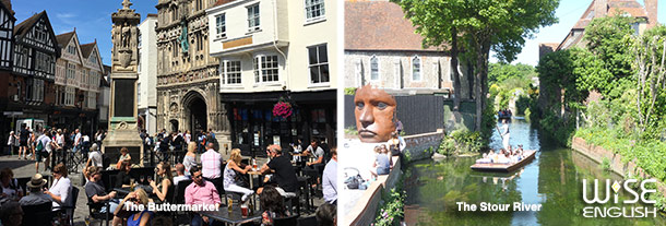 The Buttermarket, the Stour river